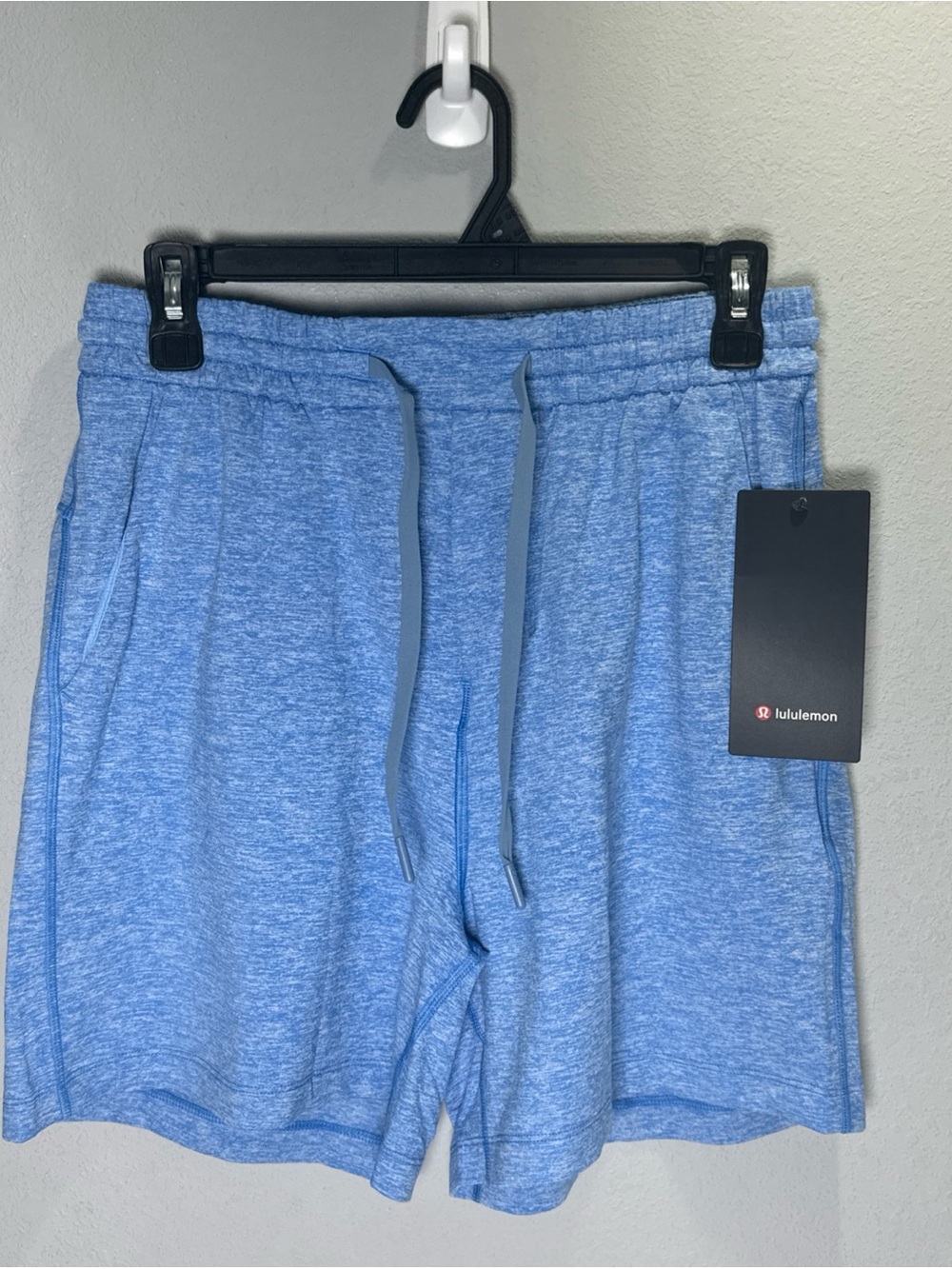 lululemon athletica Light Blue Heather Athletic Drawstring Shorts